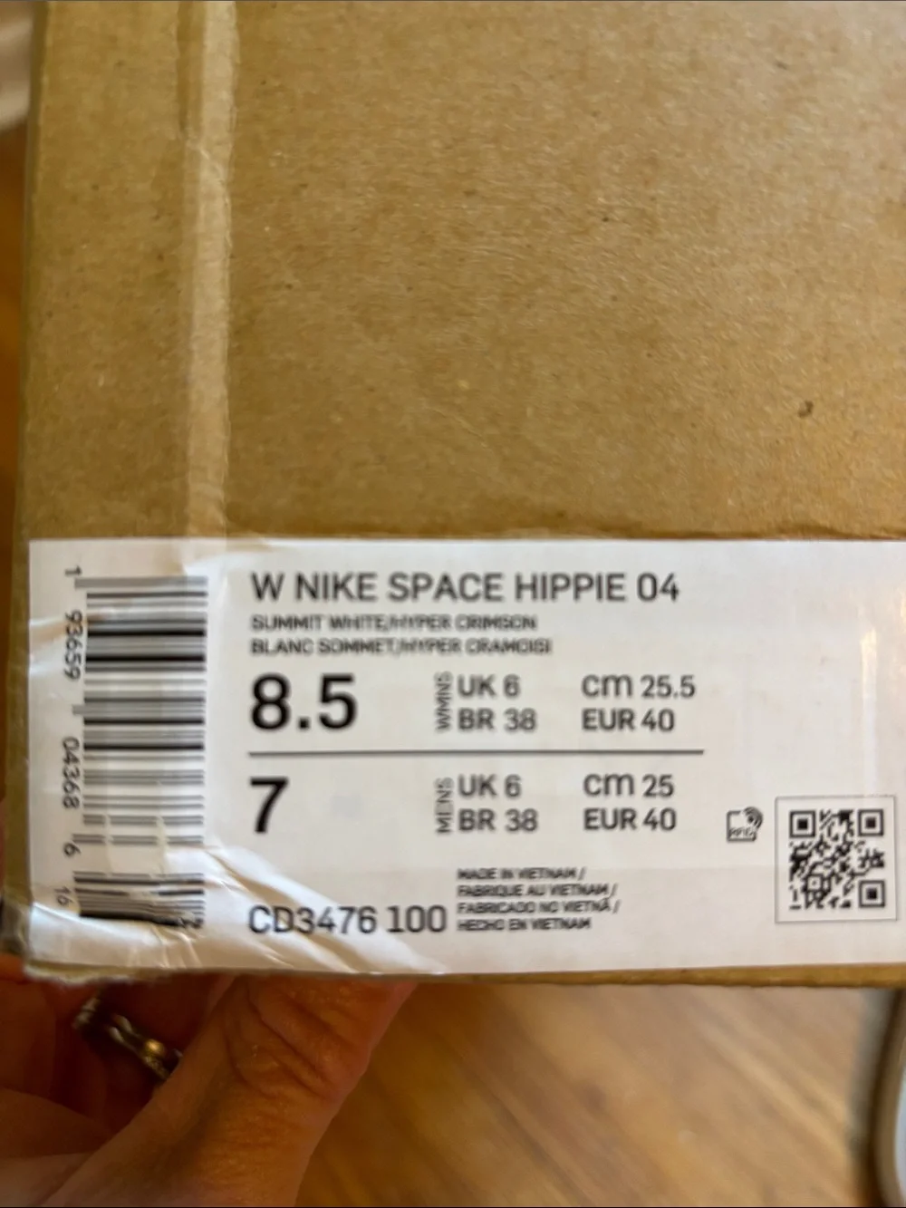 Nike Gray Flyknit Athletic Shoes with Orange Swoosh